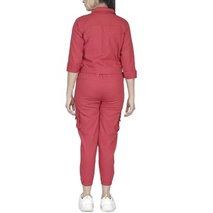 ชุดเสื้อผ้าสตรีเสื้อแจ็กเก็ตผ้ายีนส์แบบเข้าคู่ชุดเซ็ตยีนส์คาร์โก้2ชิ้นสำหรับ Women2026 - Product Image 6