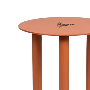 Modern Round Iron Metal <b>Stool</b> with Cylindrical Legs – Minimalist Powder Coated Steel <b>Stool</b> for Home Cafe & Commercial Use - Product Image 5