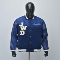 Blouson universitaire vintage d'hiver pour homme, style Letterman, coupe slim, avec manches personnalisées en polyester et élasthanne, boutons en corne