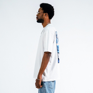 T-shirt oversize pour homme en coton lourd, coupe ample, épaules tombantes, style streetwear, été, impression de logo personnalisé, 100 % coton - Product Image 4
