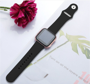 Correa de Reloj Deportiva de Silicona para <span class=keywords><strong>Fitbit</strong></span> <span class=keywords><strong>Versa</strong></span> 1, <span class=keywords><strong>Versa</strong></span> Lite, <span class=keywords><strong>Versa</strong></span> 2, con Liberación Rápida, Correa Clásica - Product Image 3