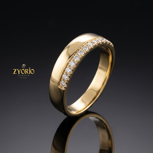 Vente directe, assurance qualité, nouvelles offres, anniversaire, couple romantique, bague de fiançailles, alliance de mariage pour un diamant naturel jaune - Product Image 3