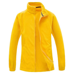 Custom Women Polar Fleece Jacket Sky Blue Red Lime Green Magenta Yellow Pink <b>Stand</b> Collar Full Zip Up Warm Outdoor Coat - Product Image 2