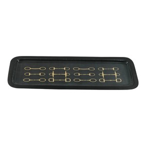 Plateaux décoratifs en fer à motif de mors de cheval doré pour servir des collations, des boissons, pour une utilisation en café, plateaux en fer pour aliments, plateaux en métal pour restaurants - Product Image 3