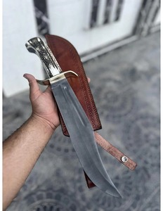 Couteau de chasse Bowie THEWIZ CRAFTS, forgé à la main, durable, à pointe clip, lame en acier à haute teneur en carbone, 8-9,9 pouces, ambidextre, authentique - Product Image 1