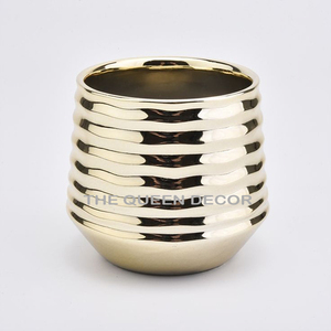 Nordic Design Aluminum Metal Round Shaped Shinny Gold Finished Brush <b>Holder</b> Luxury Used Home Hotels - Product Image 1