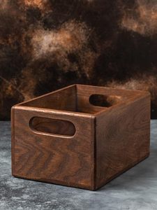 Cesta de leña de madera para interior, soporte para leña, cesta de madera para transportar troncos, cesta de madera para leña de chimenea, cesta grande para leña - Product Image 2