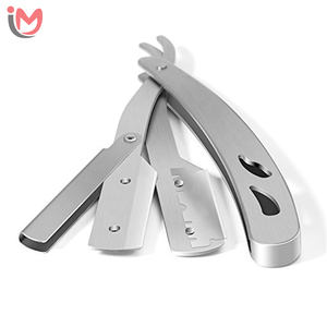 Rasoir de barbier professionnel doré de haute qualité avec manche pliable en acier inoxydable, rasoir droit OEM en gros - Product Image 3