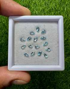 Piedra Preciosa de Aguamarina Natural, Corte Pera, Facetada, Azul, Piedras Sueltas, Certificadas por IGI, Alta Claridad, para Joyería - Product Image 2