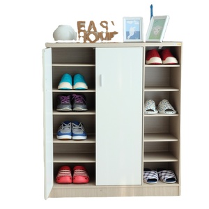 2 door shoe cabinet organizer with <b>open</b> shelf - Product Image 1