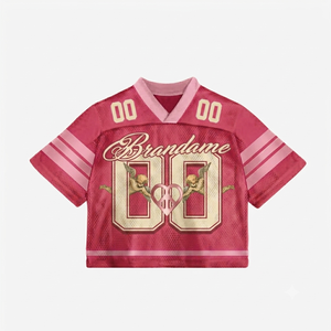 Wholesale American Size Retro Oversized Mesh Jersey High Quality <b>Y2K</b> Streetwear Men Women Football <b>Shirt</b> - Product Image 1