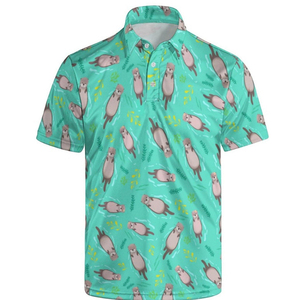 Camisa Polo Básica con Botones y Cuello Solapa, Estampado Completo, Corte Ajustado Retro, Camisas Polo con Estampado 3D, Camisa Polo Informal de Verano de Poliéster Personalizada - Product Image 6