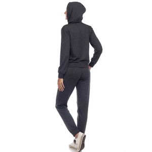 Sweat-shirt français à capuche et fermeture éclair, ensemble 2 pièces personnalisé blanc, sweat-shirt à fermeture éclair avec poches latérales, pour femmes - Product Image 4