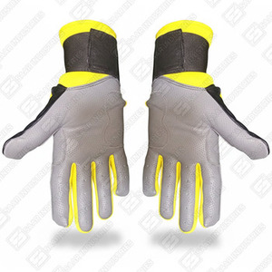 ถุงมือตีเบสบอล SAAR INDUSTRIES คุณภาพดีที่สุด ระดับมืออาชีพ น้ำหนักเบา ใช้ได้ทั้งมือซ้ายและขวา แบบข้อมือยาว ผลิตตามสั่ง สีดำ/เทา/เหลือง - Product Image 4