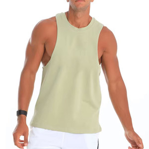 Débardeur sans manches pour homme Econex Sports, vert clair, col rond, couleur unie, tricoté, respirant, séchage rapide, vêtements de sport décontractés - Product Image 5