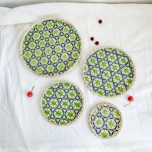 Assiettes en bambou faites à la main, colorées, tissées, style bohème, décoration en bambou, assiettes de service écologiques, fournisseur OEM Vietnam - Product Image 5