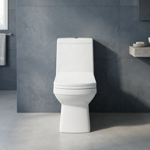 Inodoro de Cerámica de Una Pieza Cuadrado Premium con Sistema de Doble Descarga para Proyectos Residenciales y Villas de Lujo - Product Image 2