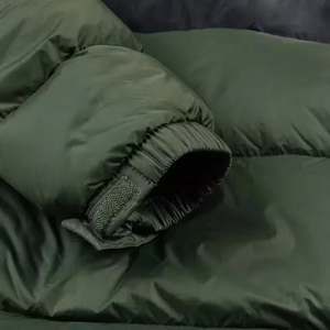 Veste d'hiver décontractée pour homme, verte, à capuche, rembourrée de duvet, coupe-vent, coupe classique, fermeture éclair, design color block - Product Image 6