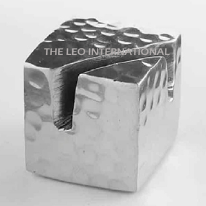 Porta Tarjetas de Acero Inoxidable con Forma Única, Acabado Pulido Brillante, Textura Martillada, para Decoración del Hogar u Oficina - Product Image 5