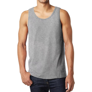 Camiseta sin Mangas Básica para Hombre, Mezcla de Algodón, Tela Suave, Uso Diario Informal, Ligera, Cómoda, Estilo Minimalista de Verano - Product Image 3