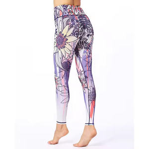 Wholesale 2025 High Waist Yoga Leggings Women Elastic Waist Quick Drying Breathable <b>Tummy</b> <b>Control</b> Pockets Daily Use Women's - Product Image 3