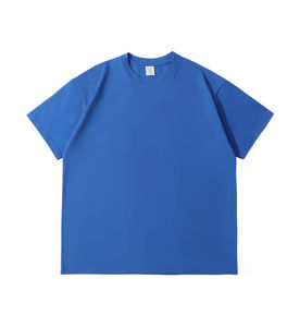 เสื้อยืดโอเวอร์ไซส์ผู้ชาย คุณภาพสูง ผ้าฝ้ายเนื้อหนัก แขนสั้น สีพื้น หลายสี ไซส์ใหญ่ เสื้อยืดโอเวอร์ไซส์แบบเรียบ - Product Image 3