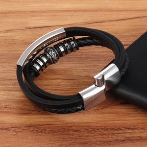 MenneM Bracelet de couple de luxe décontracté, multicouche, fait main, vintage, géométrique, style western, pour hommes, vente en gros - Product Image 6