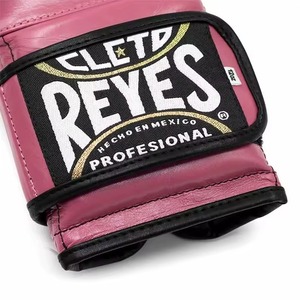 <b>Pink</b> PU Boxing Gloves <b>Lace</b>-Up Adjustable Wrist Strap Unisex Adult Training Gear - Product Image 6