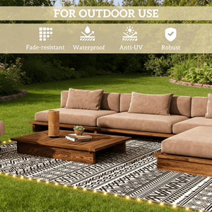 Alfombra Reversible para Exteriores de Primera Calidad, Alfombra para Interiores/Exteriores para Uso en el Hogar y el Jardín - Product Image 6