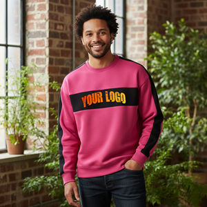 Sweat-shirts surdimensionnés en coton 100% personnalisés, col rond, impression 3D en relief, logo brodé, sweat-shirts épais pour l'hiver - Product Image 4