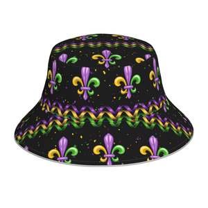 Custom Embossed Logo Solid Eyelet Cotton Denim Panama Fisherman Bucket Hat 100% Cotton Button Wholesale Adults Casual - Product Image 4
