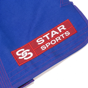 Kimono de BJJ bleu 100% coton, coupe classique adulte, durable, léger, imprimé sur le devant, séchage rapide, respirant, uniforme de Jiu Jitsu BJJ. - Product Image 5