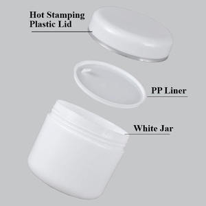 Cream Box Packaging High Grade PP Unalilia WGCJ White Cosmetic <b>Plastic</b> <b>Jar</b> Liner Silk Screen Printed OEM Logo for Skin Care - Product Image 3