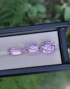 Piedra Preciosa Suelta de Kunzita Rosa Natural, Corte Esmeralda, Facetada, Brillante, para Joyería, Piedra Premium - Product Image 3