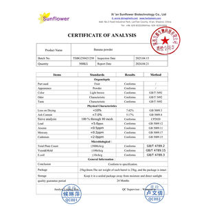 米国/EU FSSC認定100% 天然バナナフレーバー粉末80-100メッシュオーガニックライプバナナフルーツパウダー - Product Image 3