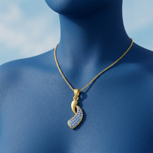 Luxury 18K Gold Natural Diamond Pendant <b>Necklace</b> for Women | GIA Certified Round Cut Sparkly Real Diamond Jewelry - Product Image 2