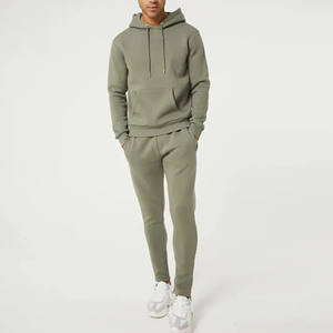 Sudadera con capucha y pantalones deportivos de diseño personalizado de fábrica para hombre, 100% algodón, conjunto deportivo grueso de gran tamaño para corredores unisex - Product Image 1