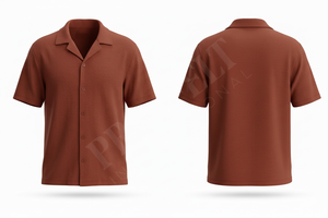 Chemise boutonnée décontractée sur mesure, respirante, en coton et lin léger, couleur unie, pour l'été, le travail en extérieur ou au bureau - Product Image 2