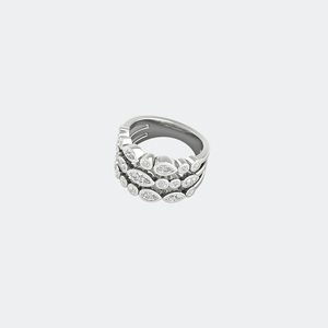1.45CTW Round Pear Marquise Cut Bezel Set Multi Band Cluster <b>Statement</b> <b>Ring</b> - Product Image 3