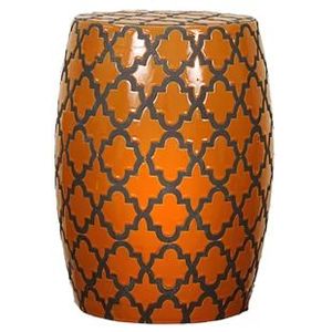 Linea Exports Inc lack Finished Metal <b>Table</b> Stool for Living Room Decoration <b>Round</b> Shape Luxury Texture Design Metal Side - Product Image 4