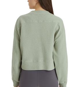 Vente en gros Sweatshirts en coton 360G Sweatshirts lourds Sweatshirts classiques à manches longues et col rond pour femmes - Product Image 5