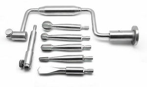 Premium Hudson Hand Drill <b>Set</b> Stainless Steel Neurosurgical Cranial Bone Burr Extension Piece Stabilization Brace Hardware - Product Image 5