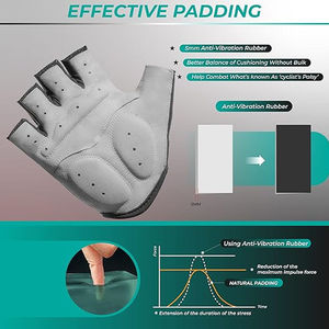 Guantes de Ciclismo de Primera Calidad, Antideslizantes, con Amortiguación de Impactos, Acolchados, para Ciclismo, Entrenamiento Físico, Deportes al Aire Libre - Product Image 5