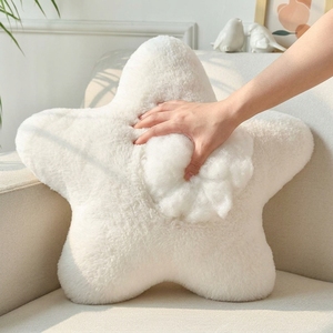 Soft Faux Rabbit Fur <strong>Star</strong> Shaped Throw Pillow Colorful Decorative Plush <strong>Star</strong> <strong>Cushion</strong> for Kids Room Sofa Bedroom Home Decor - Product Image 4