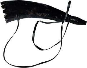 Corneta de Cuerno de Buey Vikinga Nórdica Hecha a Mano, Corneta Medieval para Sonidos de Toro, Corneta de Vaca Pulida y Portátil para Tocar - Product Image 6