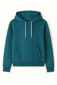 Sweat-shirt à capuche zippé noir pour homme, 100 % coton French Terry, coupe ample, décontracté, streetwear d'hiver, surdimensionné, éco-responsable - Product Image 3