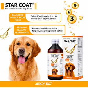STAR COAT Tonique pour la peau des chiens et des chats 500ml Supplément liquide Omega 3 6 9 Sans céréales Peau saine Pelage brillant Toutes races - Product Image 3
