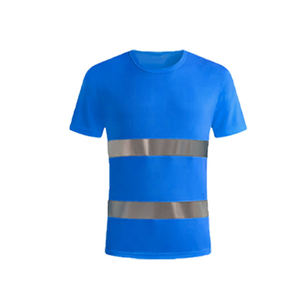 Camisetas Reflectantes de Construcción de Manga Corta con Cuello Redondo para Hombre, Camisetas de Trabajo de Poliéster de Secado Rápido, Camiseta de Seguridad - Product Image 1