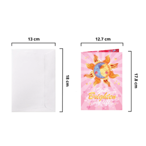 Carte pop-up 3D Lune et Soleil, design personnalisé pour la Saint-Valentin, faite à la main, design amour et cœur, cartes de vœux pour la Saint-Valentin - Product Image 2