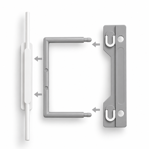 Conception en trois parties combinant une pièce en U en plastique, un tube et une barre de compression pour un classement de documents pratique et organisé. - Product Image 3